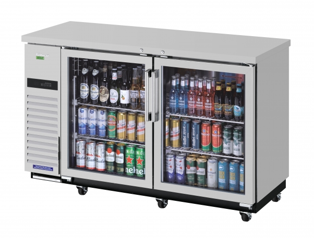 Turbo Air TBB-24-60SGSD-N Refrigerated Back Bar Cabinet w/ 16.46 Cu Ft, 2 Glass Doors, Side Mount
