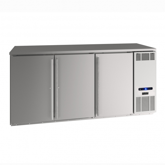 U-Line UCBR572-SS01A Refrigerated Back Bar Cabinet w/ 20.50 Cu Ft, 3 Solid Doors, 6 Shelves