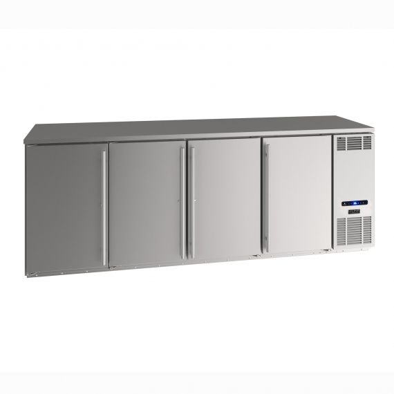 U-Line UCBR592-SS01A Refrigerated Back Bar Cabinet w/ 27.77 Cu Ft, 4 Solid Doors, 8 Shelves