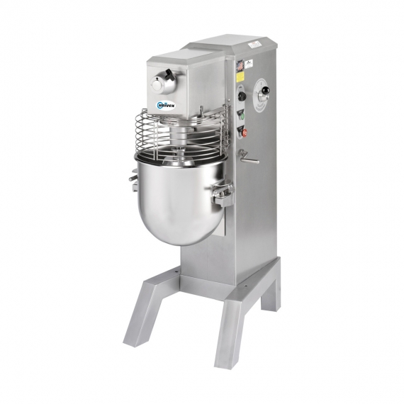 Univex SRM30+ Floor Model 30-Qt Planetary Mixer with Timer and Guard, #12 Hub, Variable Speed, 1 Hp