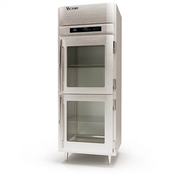 Victory HS-1D-1-EW-PT-HG One Section Pass-Thru Heated Cabinet with Glass Door
