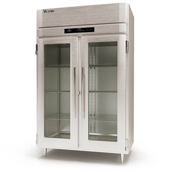Victory HS-2D-1-EW-GD UltraSpec Series Reach-In Heated Holding Cabinet, Two Section Full Height Hinged Glass Door 52.0 cu. ft. 