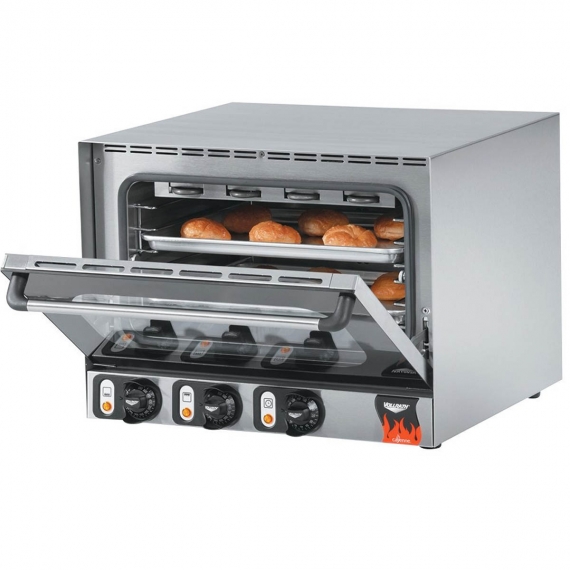 Vollrath 40703 Single-Deck Half-Size Electric Convection Oven w/ Manual Controls, 3-Pan Capacity