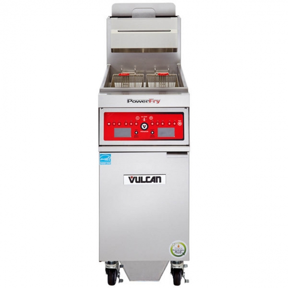 Vulcan 1TR45CF PowerFry3™ Full Pot Floor Model Gas Fryer w/ 50-lb Capacity, Built-In Filtration