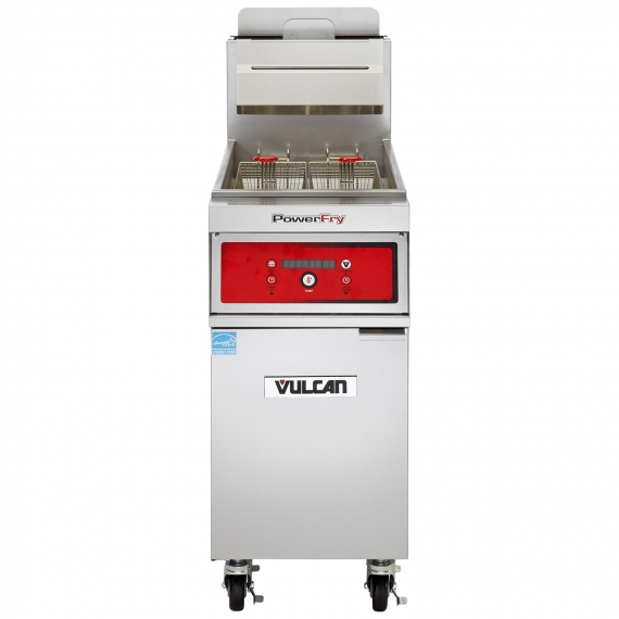 Vulcan 1TR45DF PowerFry3™ Full Pot Floor Model Gas Fryer w/ 50-lb Capacity, Built-In Filtration