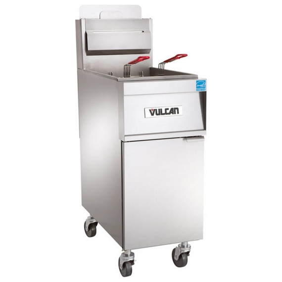 Vulcan 1TR85AF PowerFry3™ Full Pot Floor Model Gas Fryer w/ 90-lb Capacity, Built-In Filtration
