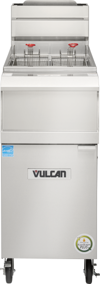 Vulcan 1VHG50C QuickFry5™ Full Pot Floor Model Gas Fryer w/ 50-lb Capacity, Twin Baskets