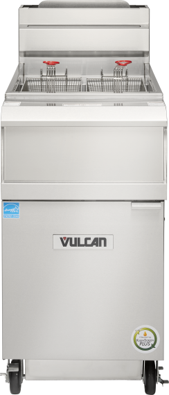 Vulcan 1VHG75CF QuickFry5™ Full Pot Floor Model Gas Fryer w/ 75-lb Capacity, Built-In Filtration