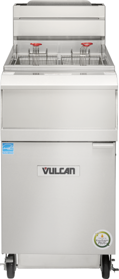 Vulcan 1VHG75DF QuickFry5™ Full Pot Floor Model Gas Fryer w/ 75-lb Capacity, Built-In Filtration
