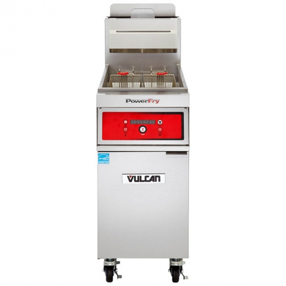 Vulcan 1VK85D PowerFry5™ Full Pot Floor Model Gas Fryer w/ 90-lb Capacity, BTwin Baskets