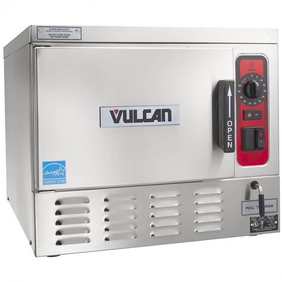 Vulcan C24EO3AF 3 Pan Electric Convection Steamer, Boilerless Countertop with Auto-Fill