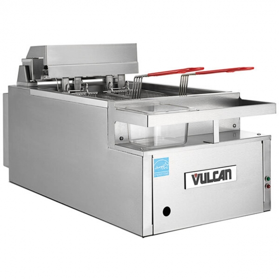 Vulcan CEF40 Full Pot Countertop Electric Fryer w/ 40-Lb. Capacity, 2 Baskets, Condiment Rail