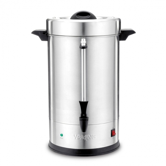 Waring WCU110 - Stainless Steel Electric Coffee Urn, 110 Cup Capacity, Dual Heater System