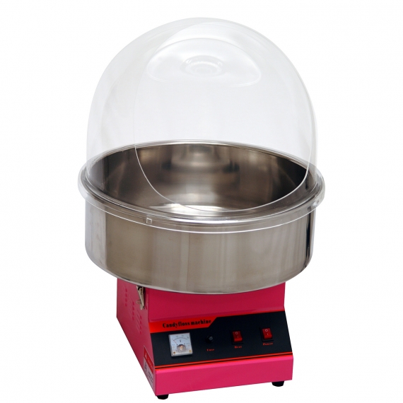 Winco 81011 Cotton Candy Machine & Display w/ 60 Cones/Hour, Dome & Bowl, Spinning Head