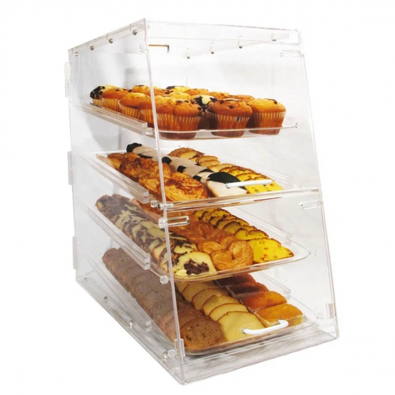Winco ADC-4 - Countertop Bakery Display Case with Front and Rear Doors,4 Tray