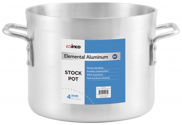 Winco ALST-100 100 Qt. Standard Heavy Aluminum Winware Stock Pot without Cover