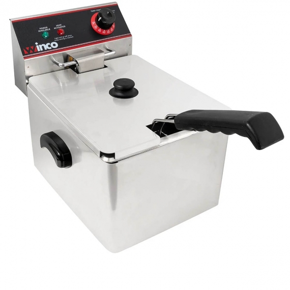Winco EFS-16 Countertop Single Well Electric Deep Fryer,Stainless Steel Fry Well