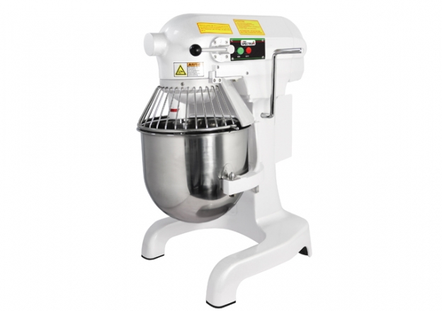 Winco EMP-10 Floor Model 10,5-Qt Planetary Mixer with Guard and Attachments, 3-Speed, 1 Hp 