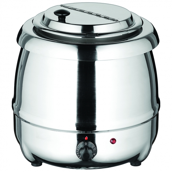 Winco ESW-70 Countertop Electric Soup Kettle w/ 10-Qt. Capacity, Hinged Lid, Inner Pot