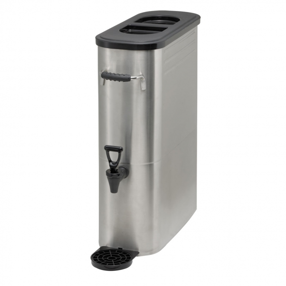 Winco SSBD-5 Stainless Steel Iced Tea / Coffee Dispenser w/ 5-Gal. Capacity, Slim Construction