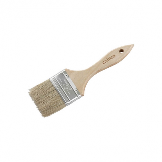 Winco WBR-25 Flat Pastry Brush with Wooden Handle