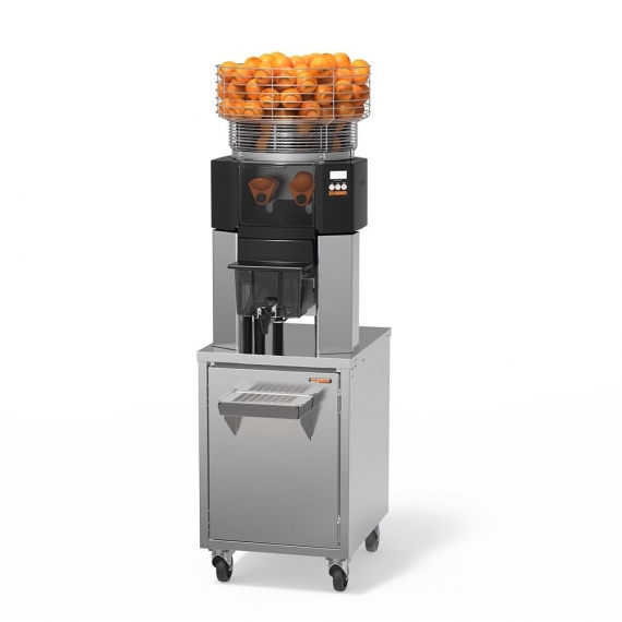 Zummo CS1416-N50 Z14 Nature Self-Service Commercial Juicer with Service Cabinet and 35 lb. Load Basket - 16 Fruits Per/ Min