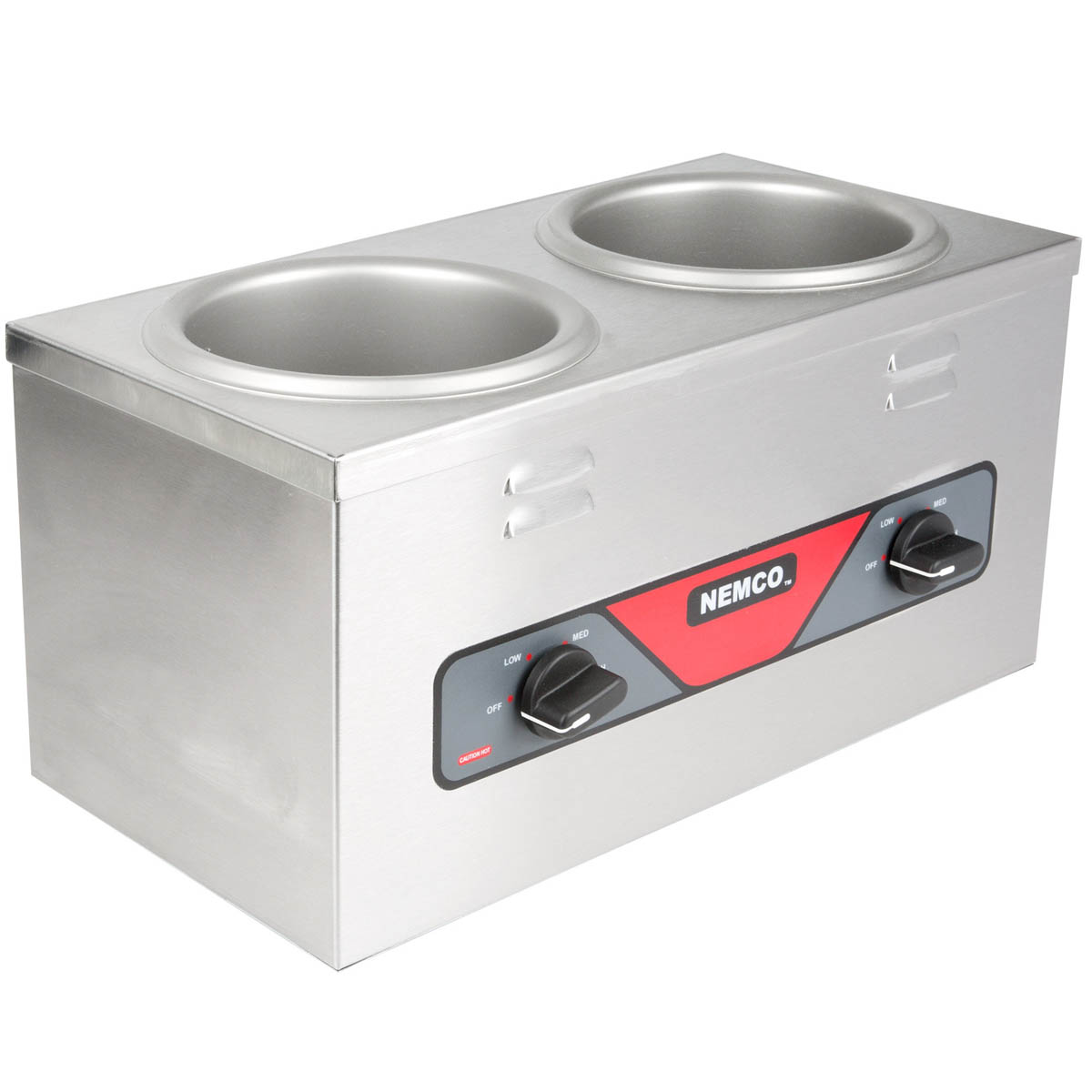 Nemco 6120A-230 Countertop Food Pan Warmer w/ 4-Qt., Adjustable Thermostat, 2 Wells