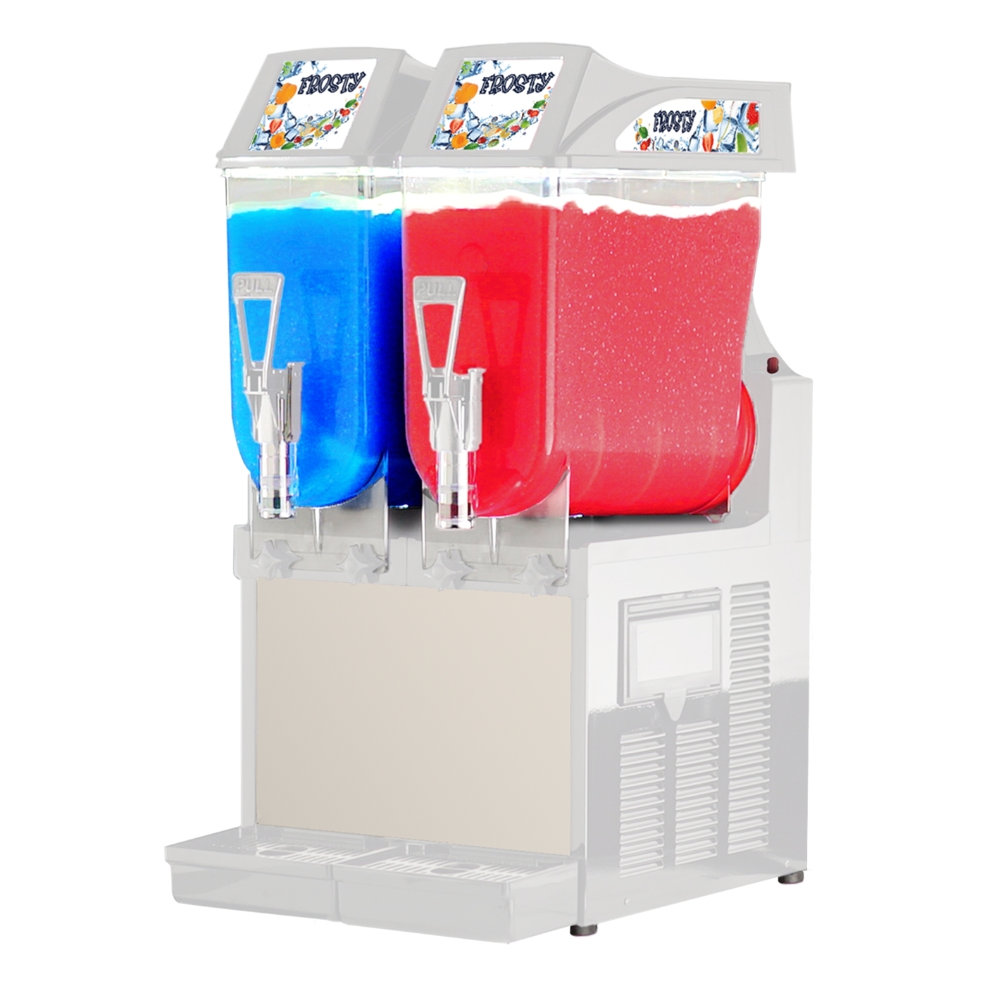 AMPTO GRA-122 Frozen Drink Machine, Double 3 Gallon Bowl