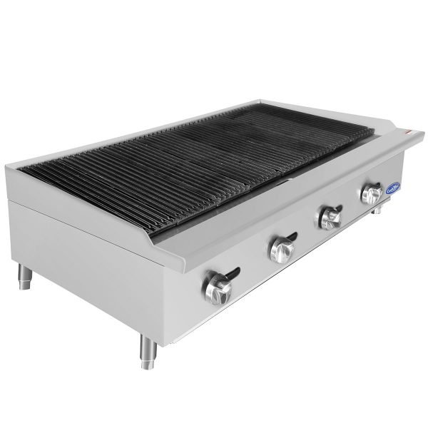 Atosa USA ATCB-48 48″ Countertop Gas Charbroiler, (4) Stainless Steel Burners with Manual Controls