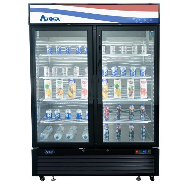 Atosa USA MCF8723GR 54″ Two Section Merchandiser Refrigerator with Glass Door, 43.8 cu. ft.