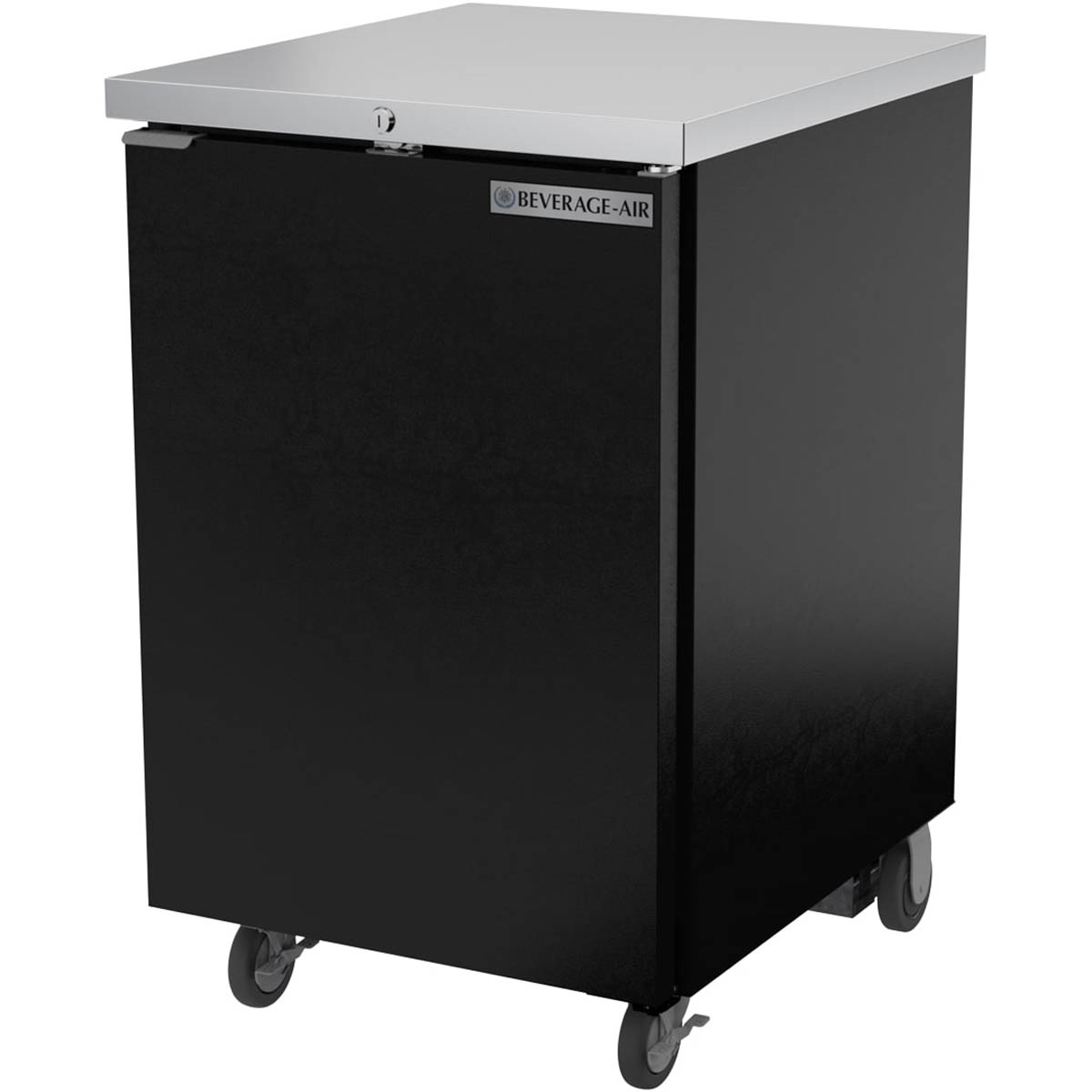 Beverage Air BB24HC-1-F-B 24″ 1 Section Black Back Bar Cooler with Solid Door