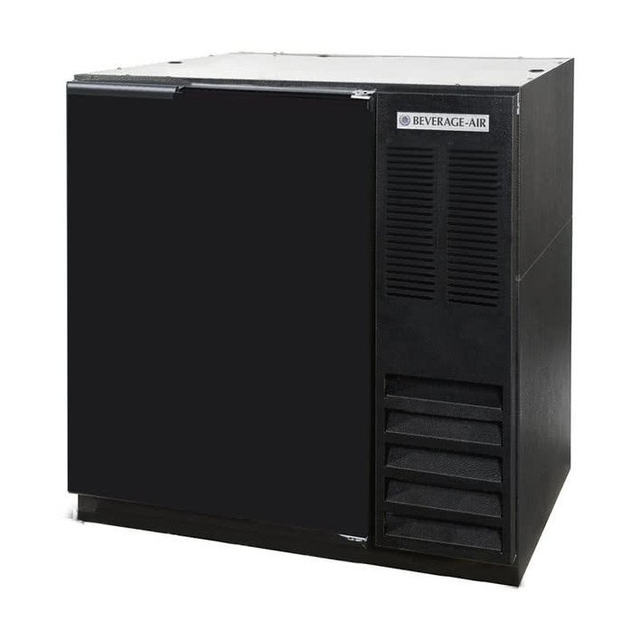 Beverage Air BB36HC-1-F-B 36″ 1 Section Black Back Bar Cooler with Solid Door