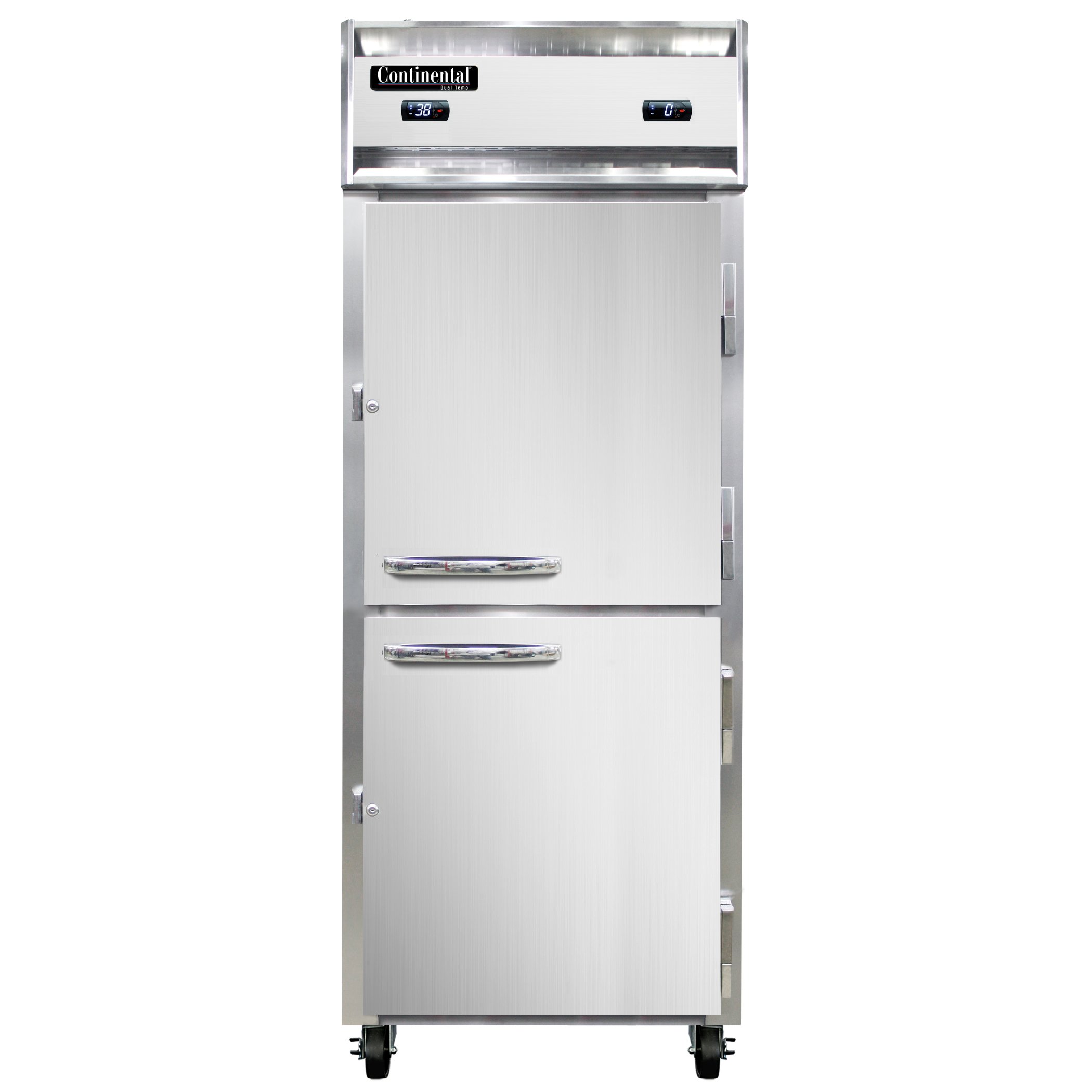 Continental Refrigerator 1RFENHD 28″ 1-Section Reach-In Refrigerator Freezer w/ 2 Solid Half-Doors
