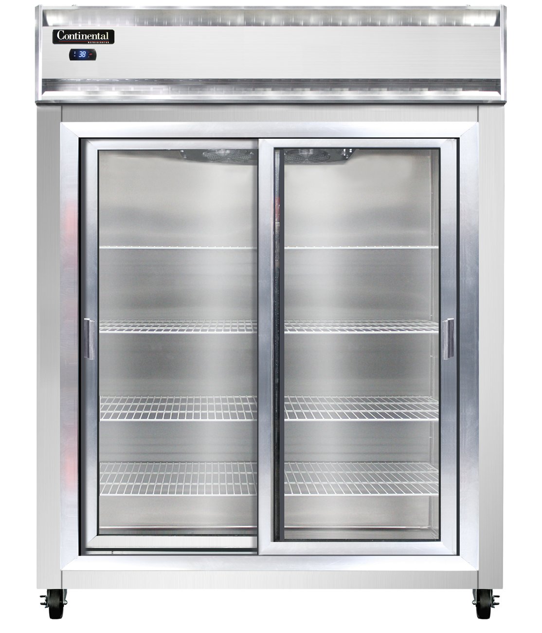 Continental 2RENSASGD 57″ 2 Section Sliding Glass Door Reach-In Refrigerator
