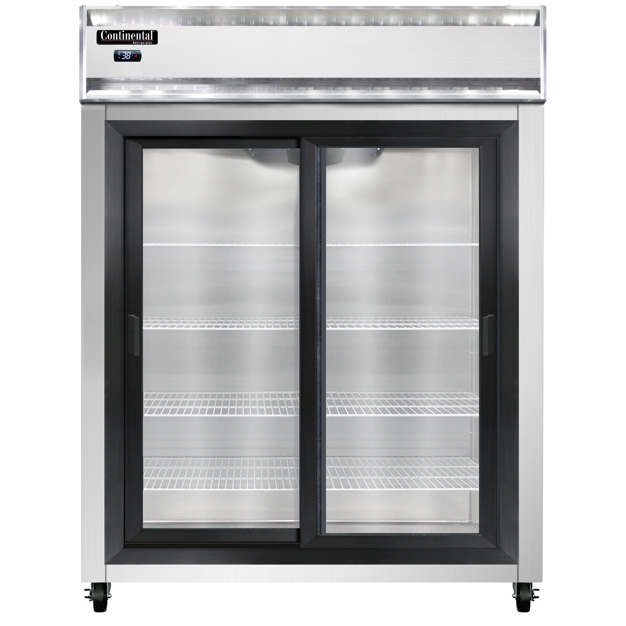 Continental 2RENSGD 57″ 2 Section Sliding Glass Door Wide Reach-In Refrigerator