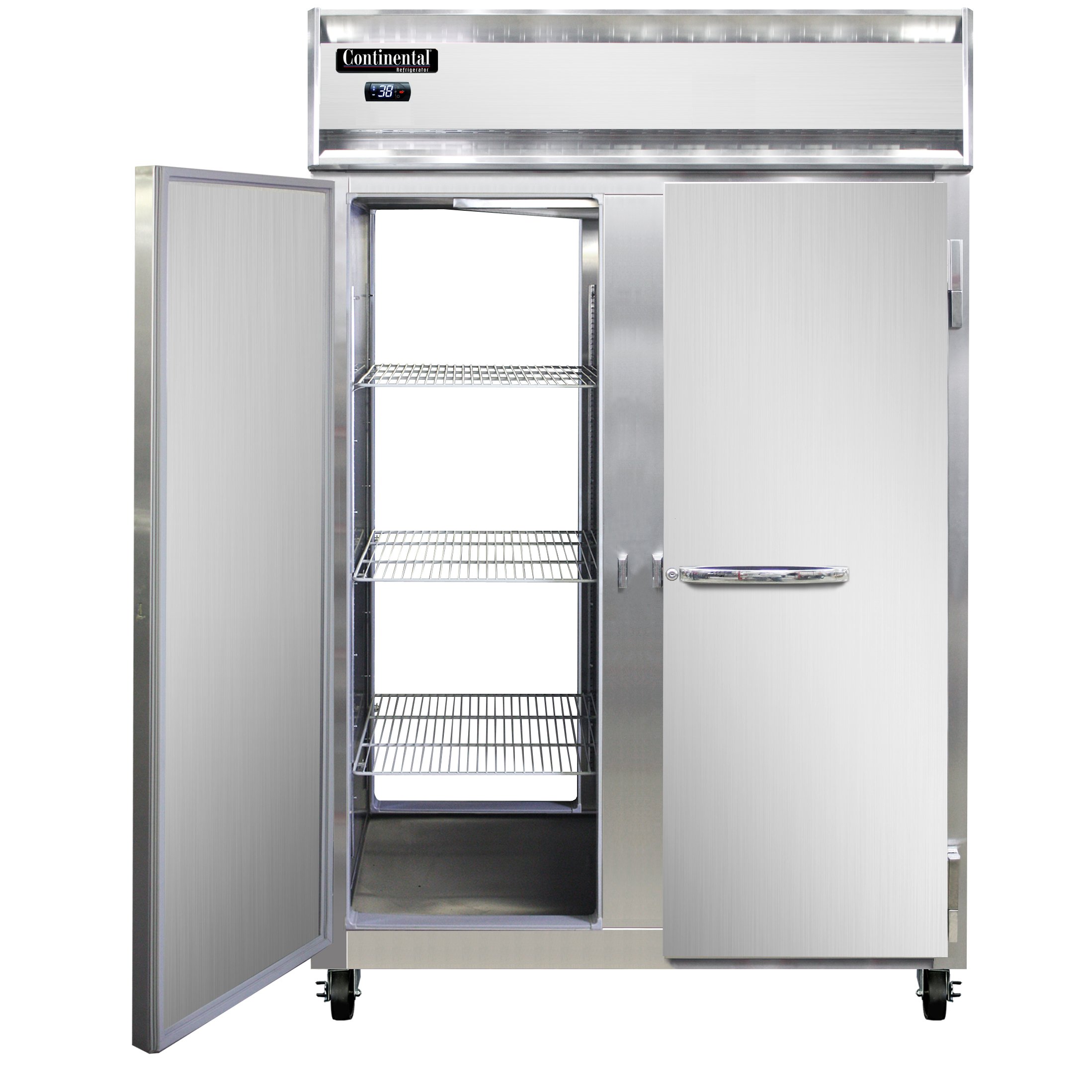 Continental Refrigerator 2RNPT 52″ Pass-Thru Refrigerator w/ 4 Solid Doors, 50 cu ft