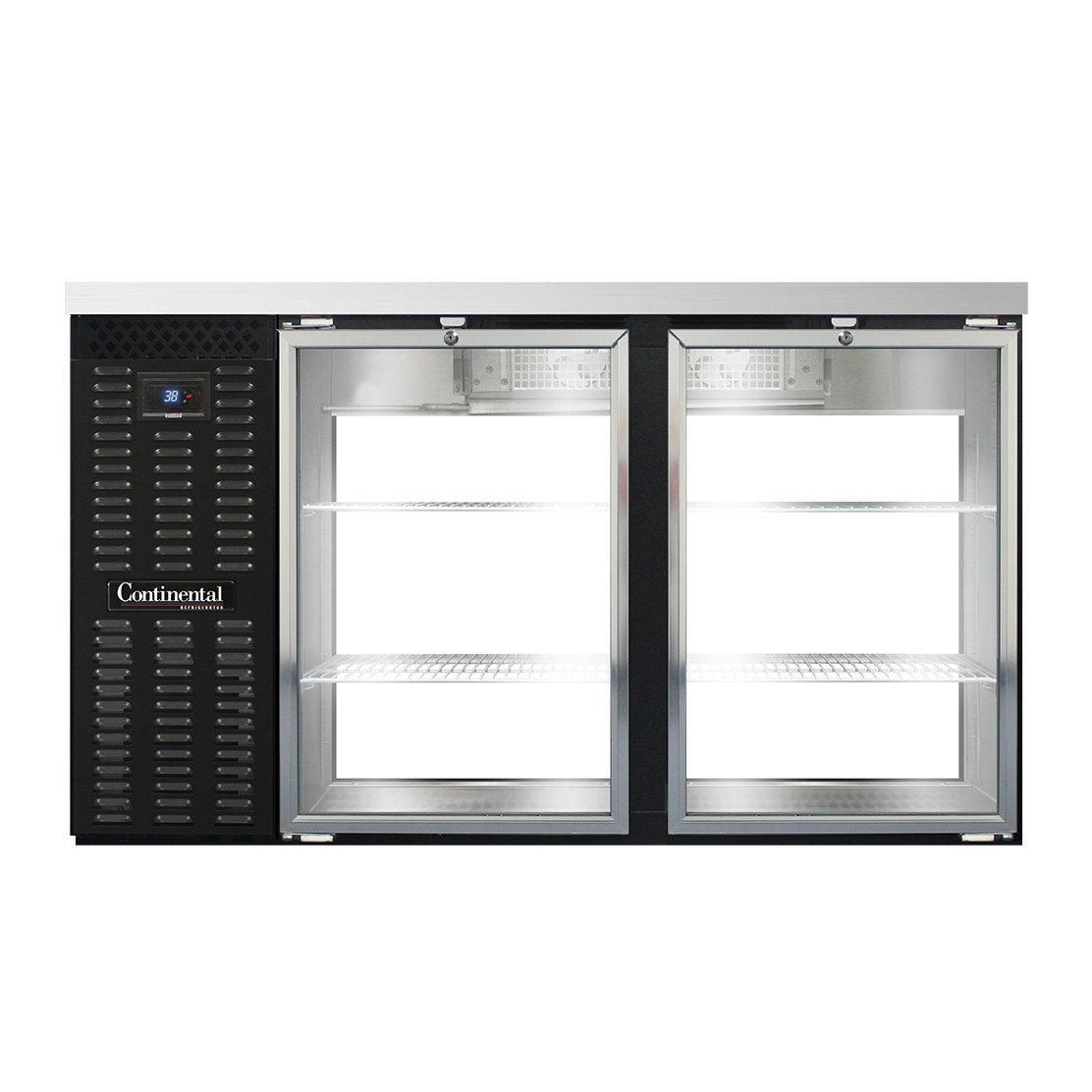 Continental Refrigerator BB59SNGDPT 59″ Pass-Thru Glass Door Back Bar Refrigerator