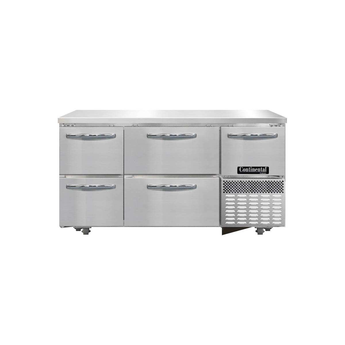 Continental Refrigerator FA60N-U-D 60″ Undercounter Freezer w/ 2 Drawers, 1 Full & 1 Half Door