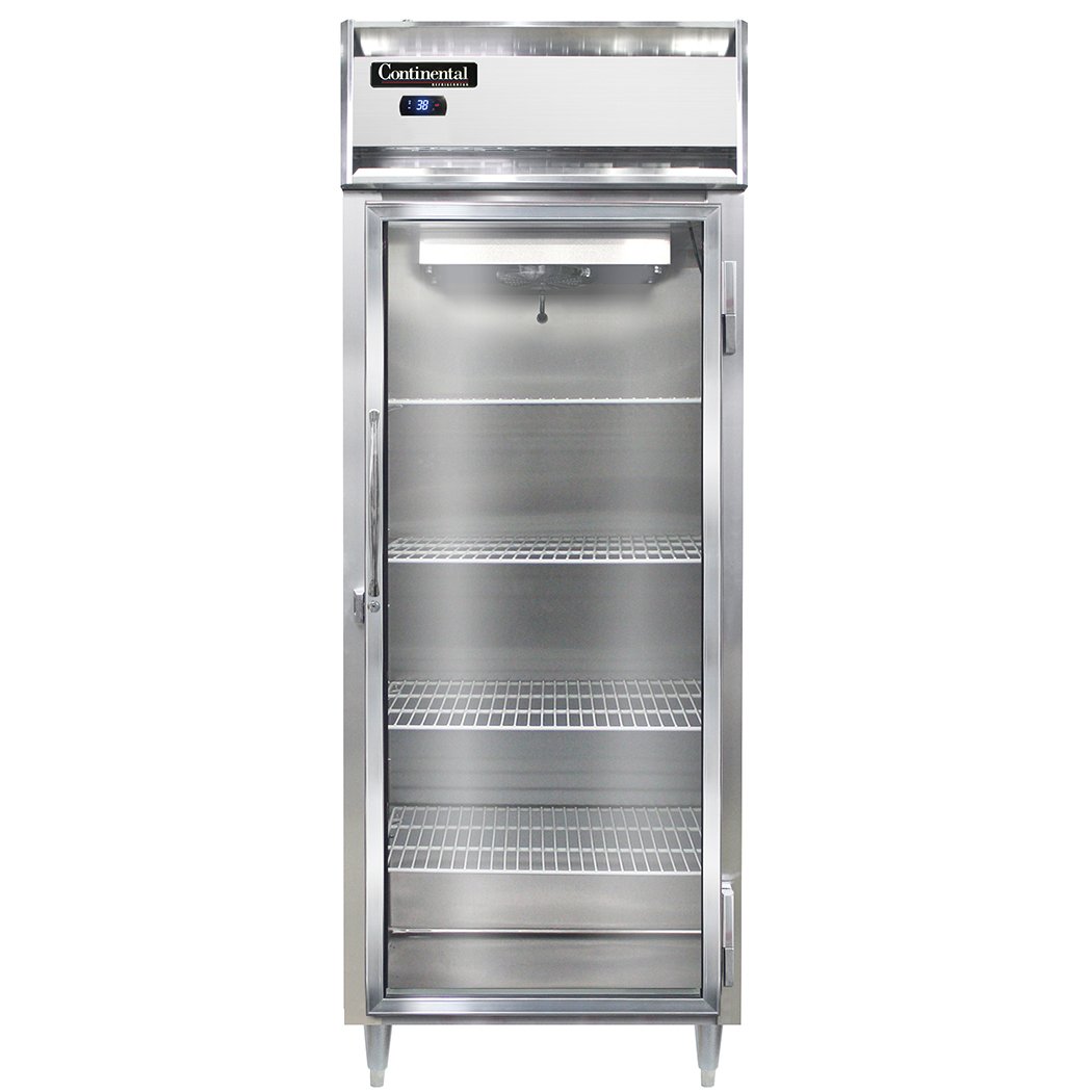 Continental Refrigerator D1RESNSSGD 29″ Reach-In Refrigerator w/ 1 Section, Glass Door, 18 cu. ft.