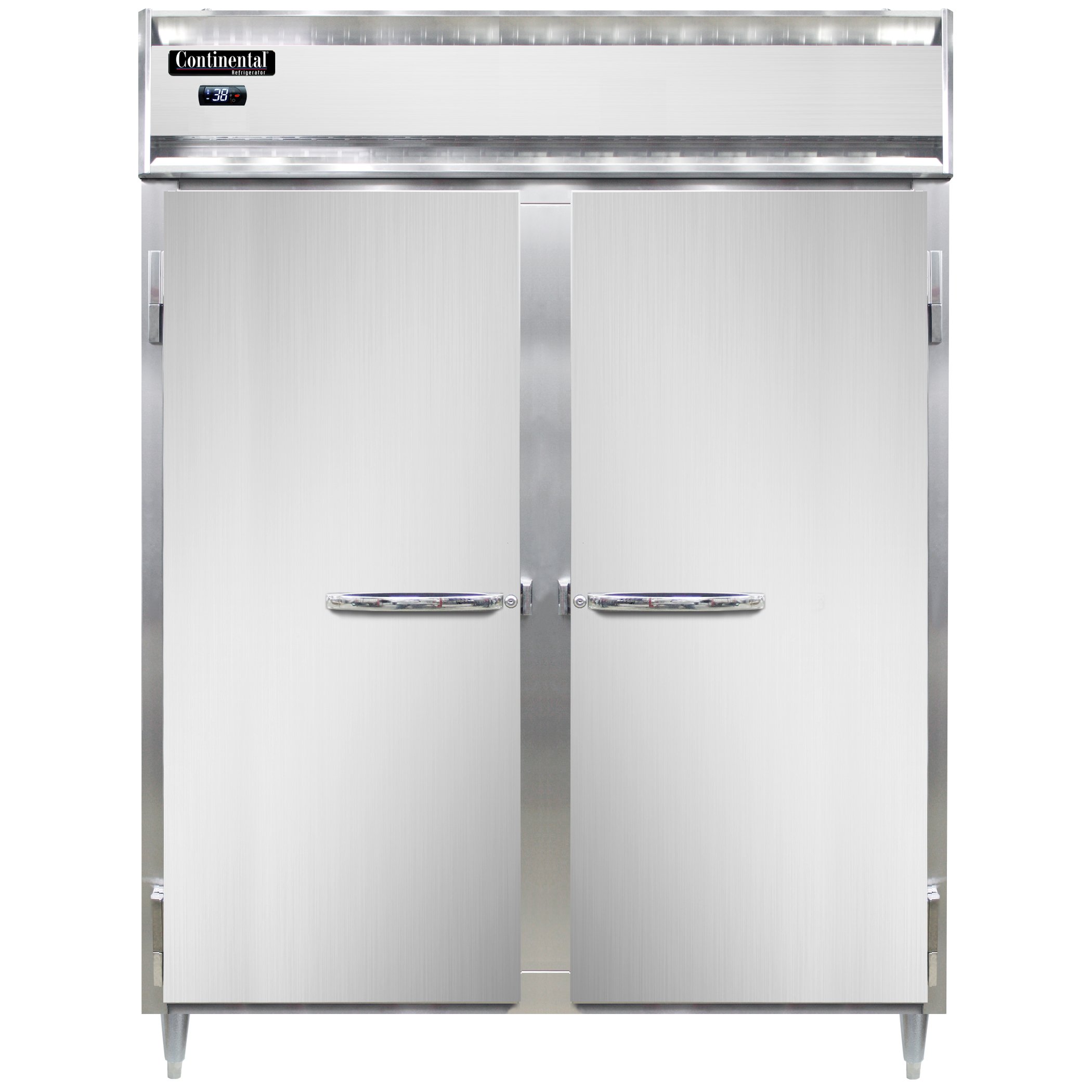 Continental Refrigerator D2REN 57″ Reach-In Refrigerator w/ 2 Sections, 2 Solid Doors, 52 cu. ft.