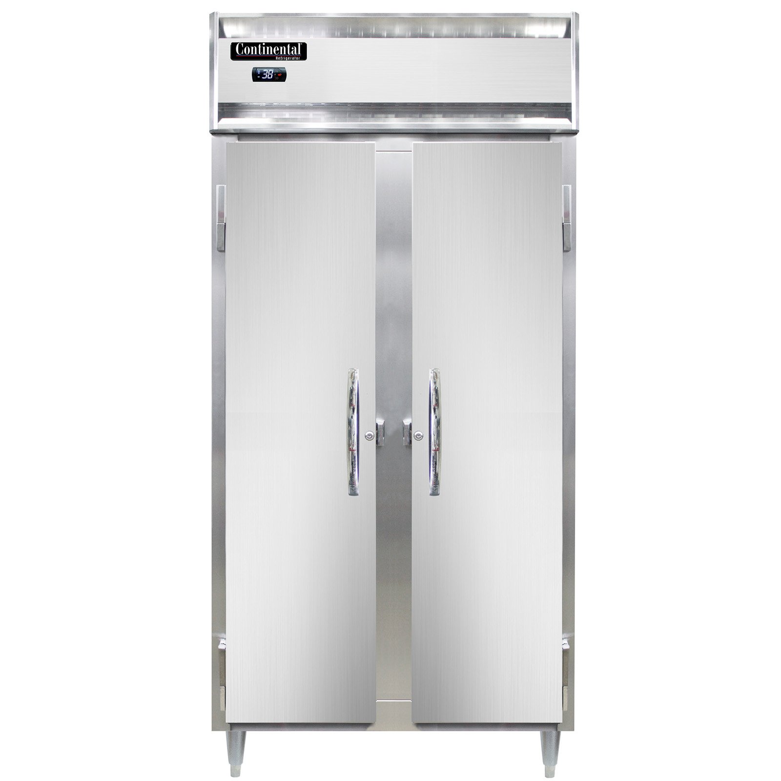 Continental Refrigerator D2RSENSS 36″ Reach-In Refrigerator w/ 2 Sections, 2 Solid Doors