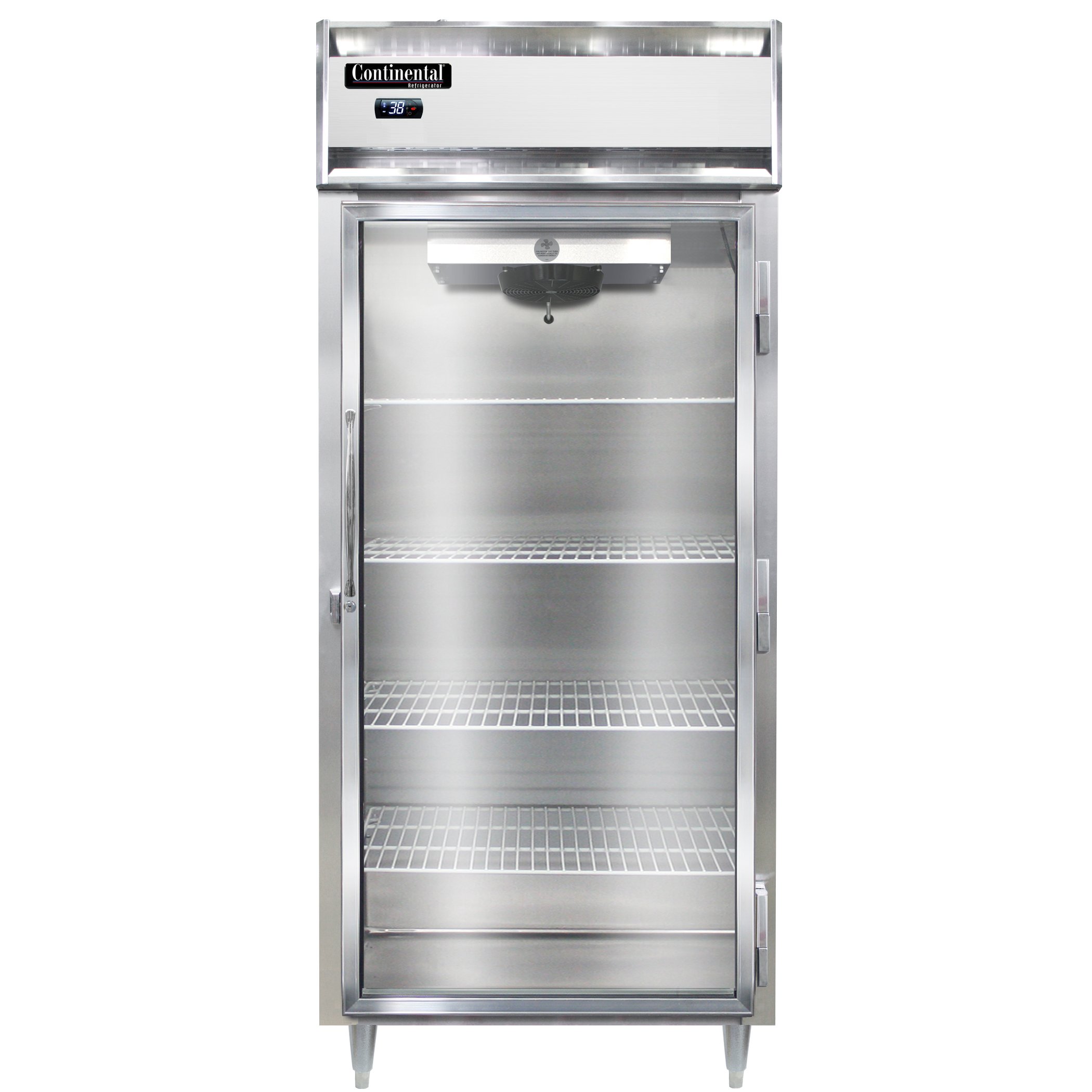 Continental Refrigerator D1RXSNGD 36″ Reach-In Refrigerator w/ 1 Section, Glass Door, 26 cu. ft.