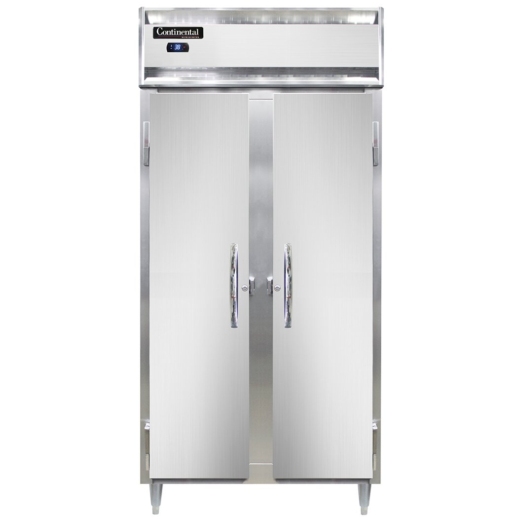 Continental Refrigerator D2RSESNSA 36″ Reach-In Refrigerator w/ 2 Sections, 2 Solid Doors