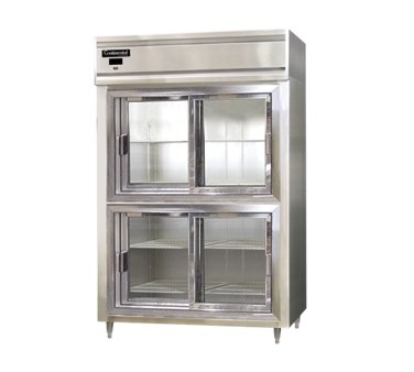 Continental Refrigerator D2RSNSASGDHD Reach-In Refrigerator w/ 2 Sections, Sliding Glass Doors