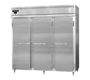 Continental Refrigerator D3RNSA 78″ Reach-In Refrigerator w/ 3 Sections, 3 Solid Doors