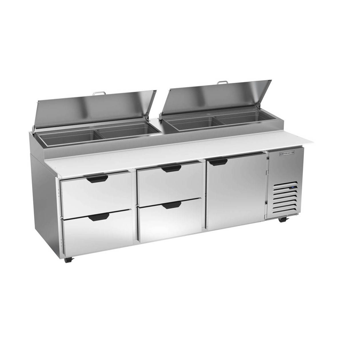 Beverage Air DPD93HC-4 93″ Refrigerated Pizza Prep Table