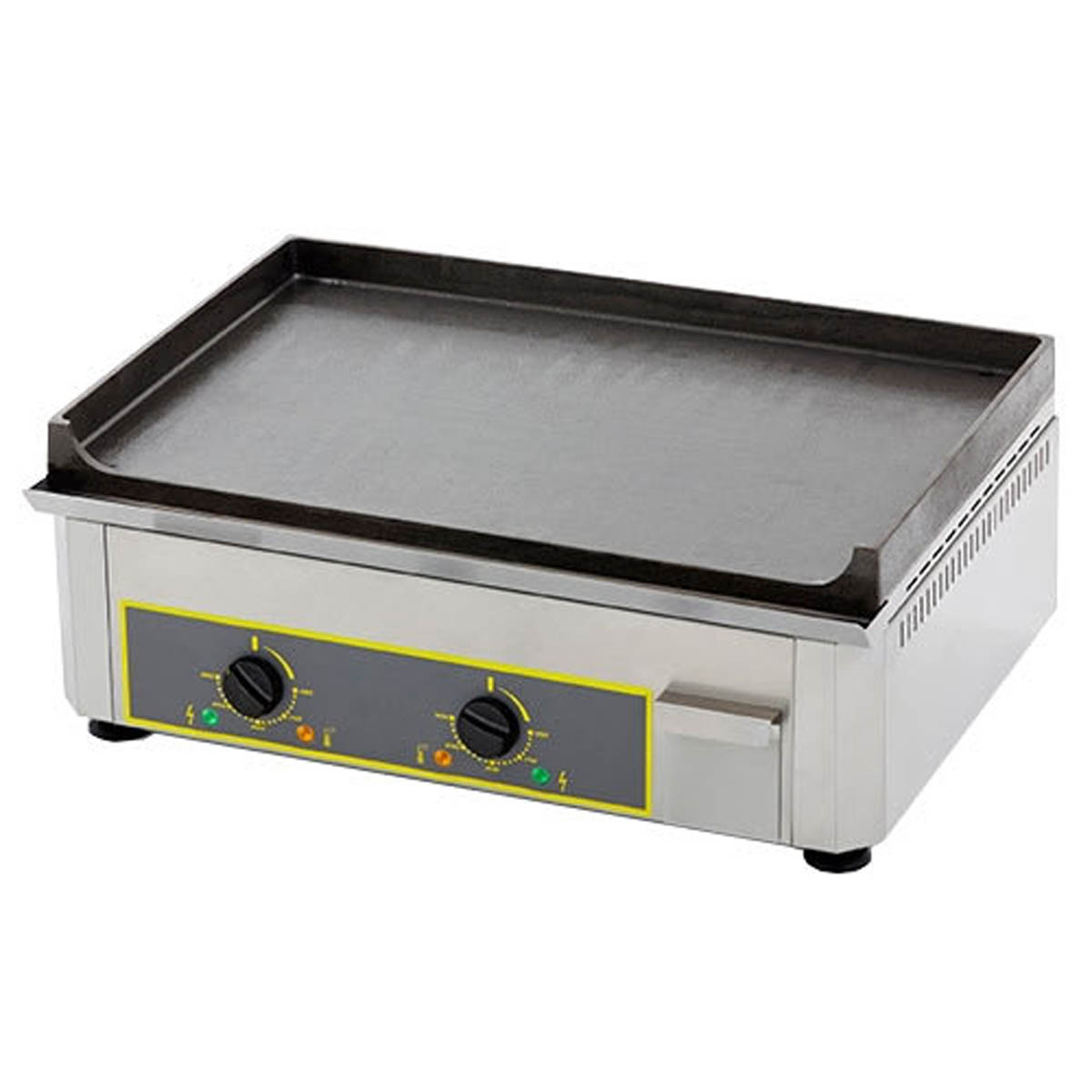 Equipex PSE-600/1 24” Electric Countertop Griddle, Cast Iron Plate & 2 Cooking Zones