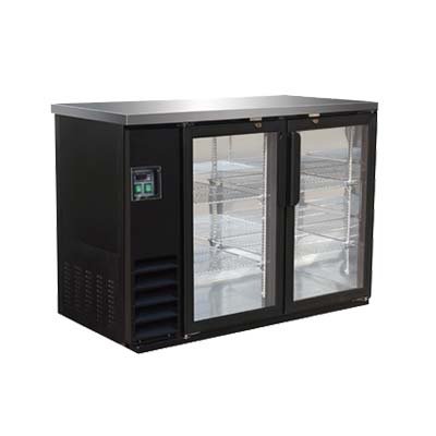 IKON IBB49-2G-24 49″ Two Section Back Bar Cooler with Glass Door, 10.45 cu. ft.