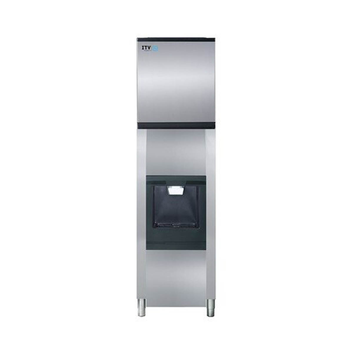 ITV Ice Makers SPIKA MS 700/DHD 130-22 Air-Cooled Full or Half Cube 668 lbs Ice Maker with Ice Dispenser 128 lbs Storage