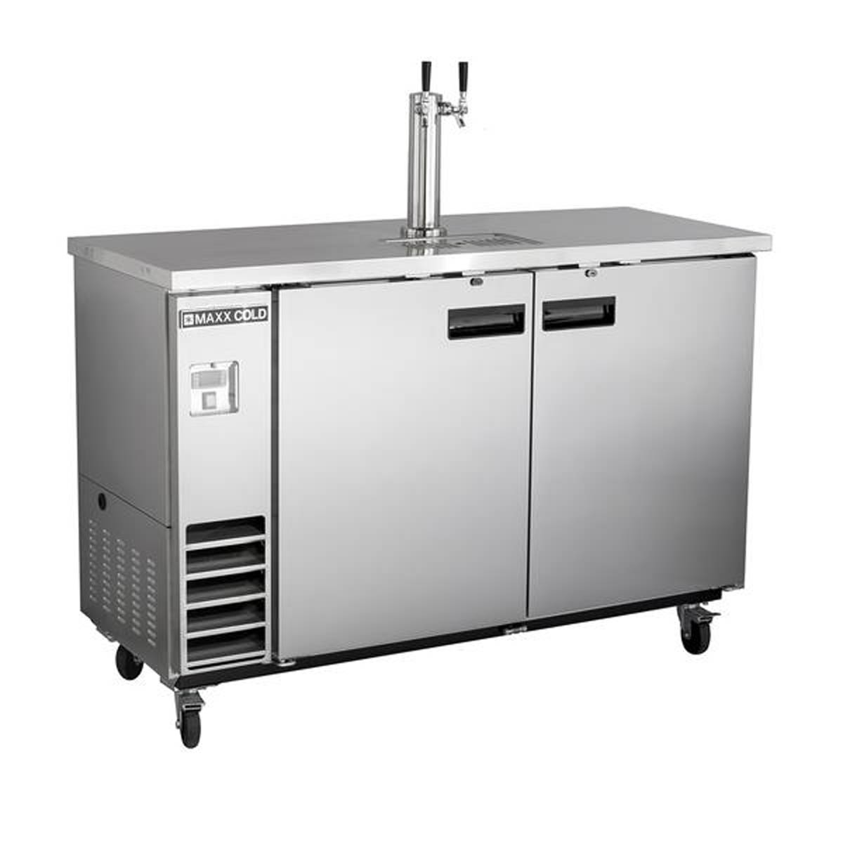 Maxx Cold MXBD60-1SHC 61″ Draft Beer Cooler w/ 2 Kegs, 14.2 cu. ft., 1 Dual-Tap Tower